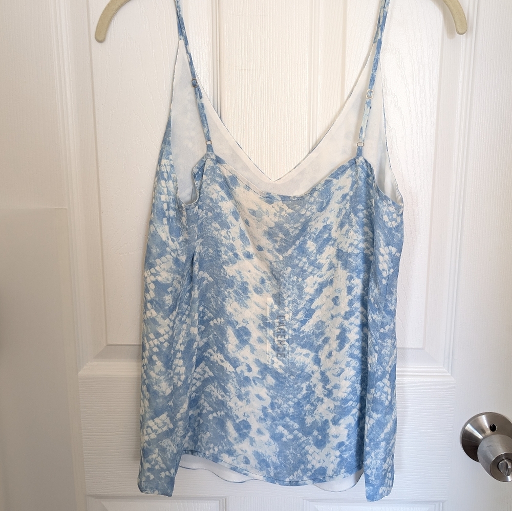 NWT L'Agence Silk Camisole in Blue & White Snakeskin Print - Size XS - Picture 4 of 4
